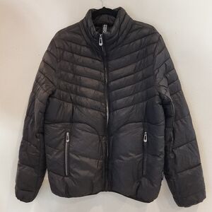 Noize Cruelty Free Vegan Brando Short Length Black Puffer Coat Jacket Size Large